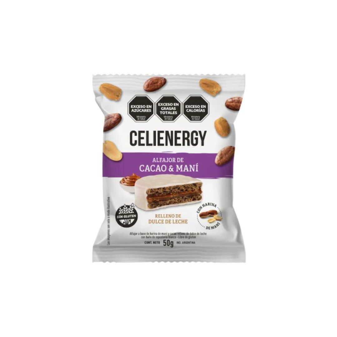 ALFAJOR CACAO Y MANÍ  - CELIENERGY
