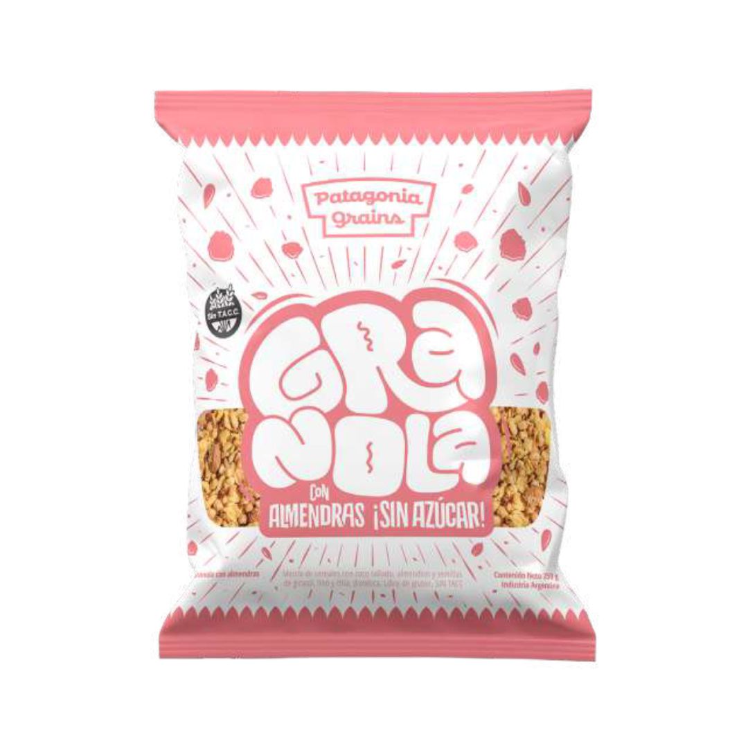 GRANOLA CON ALMENDRAS SIN AZUCAR X 250G - PATAGONIA