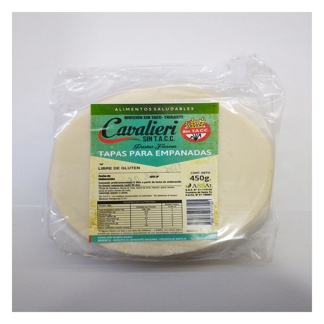 TAPAS DE EMPANADAS ROTISERAS X12U - CAVALIERI