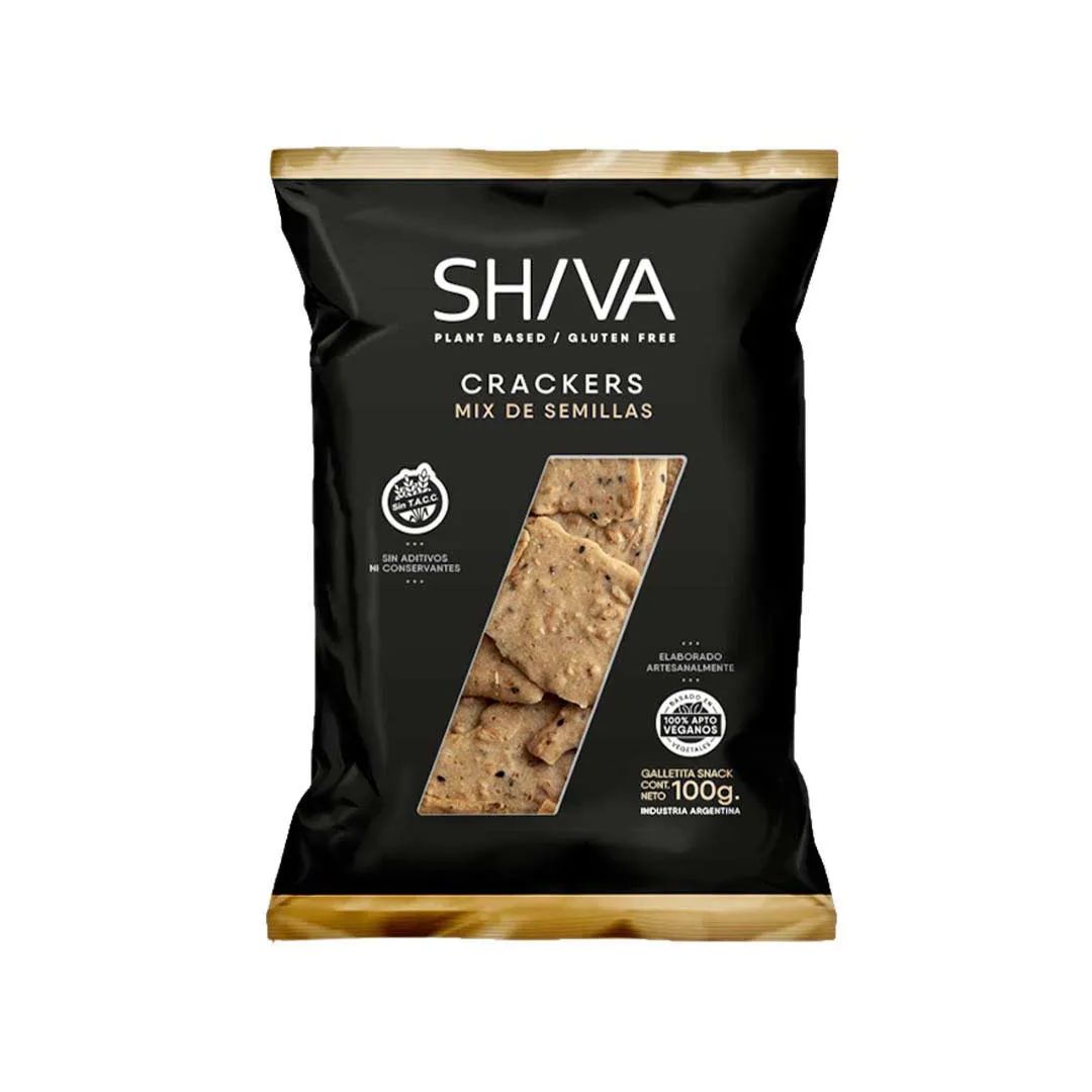 CRACKERS MASA MADRE MIX SEMILLAS X100G - SHIVA